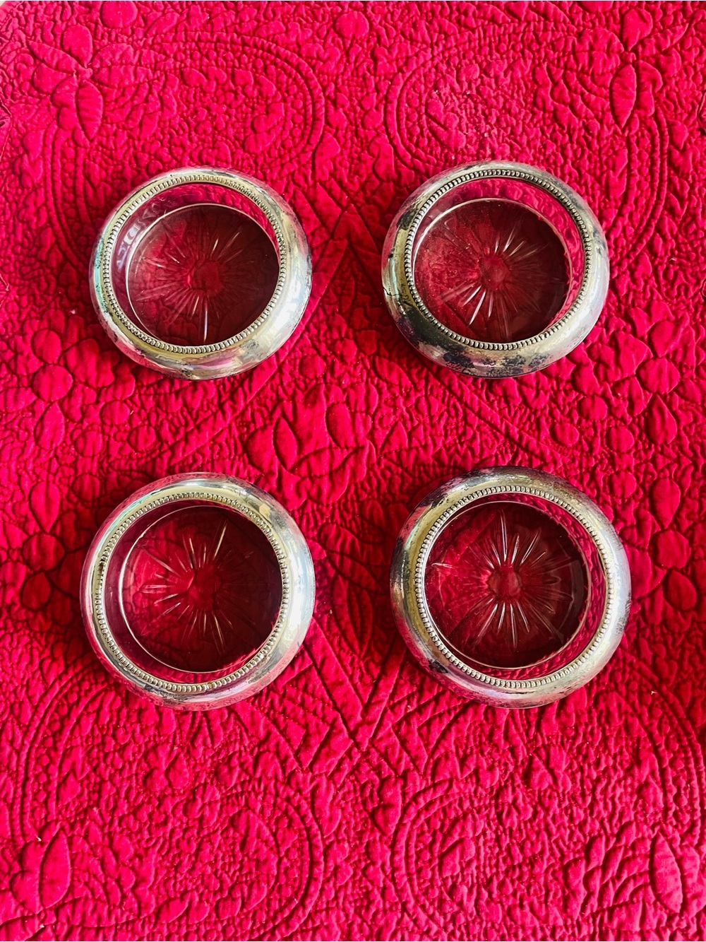 Vintage Leonard Coasters Set of Four